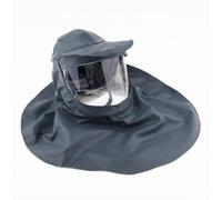 Mqetly Cuffia Protettiva Antischizzo Chimico con Schermo Faciale Trasparente E Mantella Spalle Ampia in Pelle Trattata Contro Sostanze per