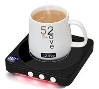 MQFORU Scaldatazze, Scalda Caffè da Tavolo con Display Della Temperatura, Spegnimento Automatico 2-12H, Scalda Candele Intelligente, Scalda Bevande con il Miglior Sapore di Caffè
