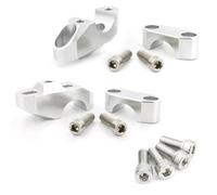 MQHHYAAB Manubrio Morsetto Moto per SWM RS 650 per Superdual SD 640 per Super Dual T/X Moto per Morini per Milano 1200 Riser Manubrio da 28 Mm 1 1/8" Riser Montaggio Spostato Verso l'Alto(Silver)