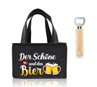 MQIAN Borsa da uomo per 6 bottiglie di birra, regalo di birra per uomo, borsa regalo per bottiglie di birra