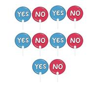 Mqiklt 10x aula votanti paddle a giudicare i consigli di risposta a doppia che si stabiliscono carte da gioco di portatili per insegnanti di, Sì No Pattern