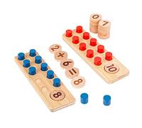 Mqiklt 2 Pezzi Set Dieci Cornici Magnetiche Contatori Matematici Manipolativi Numerici Funzione Sviluppo Logico per Bambini Esplorazione Numeri Adatto per