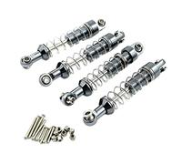 Mqiklt 4 Pezzi Ammortizzatore Metallico per Auto RC Accessorio Upgrade con Molla Coil Estensore Ricambio Regolabile Funzione Antivibrazione Adatto per