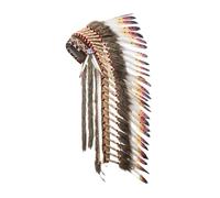 Mqiklt Copricapo Indiano con Piume, Accessorio per La Danza E Le Danze Tradizionali.