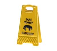 Mqiklt di Avvertimento in Miniatura, Mini di Pericolo da Pavimento, Accessori per Casa delle Bambole, Vomito del Cane