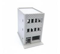 Mqiklt Edificio Giapponese Modello Architettura Miniatura Diorama Maquette Kit Montaggio Atmosfera Realistica con Texture Città, Edificio A Tre Piani Con Mattoni A Vista
