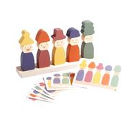 Mqiklt Giocattolo in Legno Impilabile E di Smistamento, Versatile Giocattolo Educativo per Bambini in Età Prescolare E Bambine.