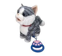 Mqiklt Giocattolo Interattivo Gatto Elettronico Peluche con Movimento Camminante E Sonoro Materiale Poliestere Compagno per Bambini Adatto per Decorazione, Stile a