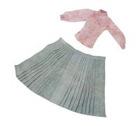 Mqiklt Miniatura Abbigliamento Donna Camicia Gonna Accessori Bambola dal Design Raffinato in Tessuto Resistente all’Usura Pensata per Figure Femminili 12 Pol, Rosa Verde