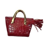 Mqiklt Miniatura di Borsetta da Donna, Borsa Tote per Statuette, Elementi di Costume, Scenografie, Simulazioni di Giochi, Borsa alla Moda da Donna, Rosso