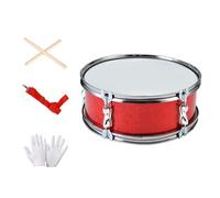 Mqiklt Rullante Da 11 Pollici Strumento Musicale Professionale con Tracolla Strumento a Percussione Tamburo Musicale per Adolescenti Principianti, Rosso