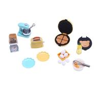 Mqiklt Set da Cucina per Casa delle Bambole in 1:12, Elettrodomestici, Mobili Giocattolo E Accessori, Stile b