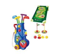 Mqiklt Set da Golf per Bambini, Minigolf, Set da Gioco, Buche per La Pratica, Putter Educativo, Regali, Giocattoli Sportivi da Golf, 17 Pezzi