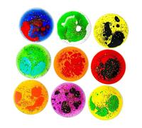 Mqiklt Set di 9 Pezzi di Giocattoli Liquidi Sensoriali, Cuscinetti Liquidi, Nuovi Giocattoli Sensoriali Flessibili per Bambini E Adulti, 15x15 Cm