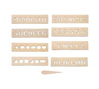 Mqiklt Tavolo da Disegno in Legno per Apprendere Le Tecniche di Pre-Scrittura E Scrittura a Mano per La Scuola Domestica, Alfabeto