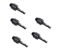 MQODLFP 5pcs 0.3-3.6mm Keyless Drill Mandrino Cacciavite Impact Driver Adattatore 1/4 di pollice Shank Drill Nero