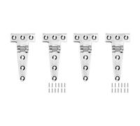 MQODLFP Cerniere a T di grado marino, cerniere per barche, 10,2 x 5,1 cm, nessun rumore, in acciaio inox 316 resistente, con viti (4 pezzi)