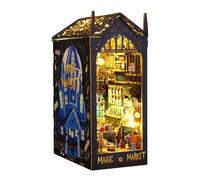 MQODLFP Kit fai da te in miniatura per adulti, puzzle in legno 3D in miniatura, kit per la casa in miniatura per angolo del libro, inserto per mensola, decorazione, facile da installare e facile da