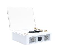MQODLFP Lettori CD desktop Bluetooth per casa altoparlanti incorporati jack cuffie ricaricabile lettore CD vintage bianco