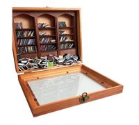 MQODLFP Libreria per alleviare l'ansia con 200 libri in miniatura in legno, ornamento per alleviare lo stress, agitare via il tuo regalo di ansia