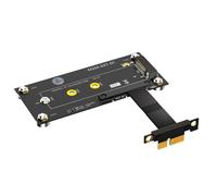 MQODLFP Per M.2 NGFF NVME M-Key SSD a PCI-E 1X Cavo di prolunga con supporto magnetico Pad 2230/2242/2260/2280 M.2 SSD per PC