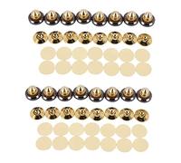MQODLFP Set di 16 altoparlanti dorati placcati in oro, per CD, audio, subwoofer, amplificatore, giradischi isolanti, piedini