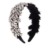 MQPALZKD Accessori for capelli resistenti Fasce for capelli con strass e diamanti pieni for gioielli da donna con bordi larghi(3-Pack)