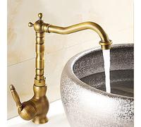 MQPALZKD Accessori for rubinetti del bagno Antique Brass Cucina Rubinetto 360 Misculare for bacino da bagno girevole Tocca Mixer