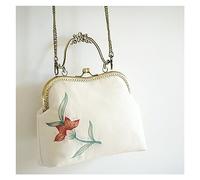 MQPALZKD Borsa a tracolla da donna con mini borsa a tracolla for telefono floreale con struttura in metallo