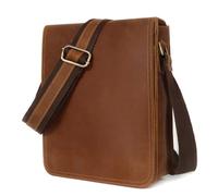 MQPALZKD Borsa a tracolla da uomo con patta, piccola borsa a tracolla per viaggi e lavoro, D, 26.5cm
