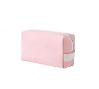 MQPALZKD Borsa cosmetica in pelle da donna mini borsa da trucco borsa portatile impermeabile borsa da toilette ragazza tote make up sacchetto casi di bellezza(Roze)