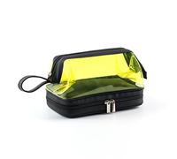 MQPALZKD Borsa da viaggio portatile trasparente Borsa da toeletta for trucco donna in TPU Borsa a doppio strato for sport d'affari(3-Pack)