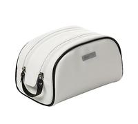 MQPALZKD Borsa for articoli da toeletta e articoli da toeletta for viaggi d'affari Borsa for il trucco e articoli da toeletta da uomo portatili Custodia in PU semplice di grande capacità