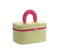 MQPALZKD Borsa for il trucco Borsa for la conservazione della borsa a rete divisa Mano nella mano Borsa for il lavaggio multifunzionale da viaggio(Blue,White)