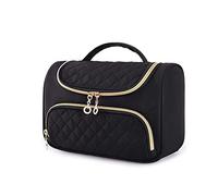 MQPALZKD Borsa for il trucco da viaggio di grande capacità, borsa for cosmetici, custodia for organizer for trucco, ampia custodia con patta for articoli da toeletta(3-Pack)