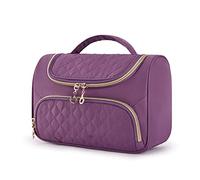 MQPALZKD Borsa for il trucco da viaggio di grande capacità, borsa for cosmetici, custodia for organizer for trucco, ampia custodia con patta for articoli da toeletta(3-Pack)