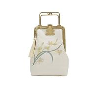 MQPALZKD Borse da sera da donna con ricamo vintage Borse con pochette di perle fatte a mano con perline Borse da festa con nappe Borse a catena