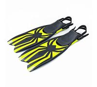 MQPALZKD Comfort Flessibile for Adulti TPR. Non scivolato Nuoto Immersioni Profonde Alette Alette in Gomma Snorkeling Professionale Regolabile(Black-Blue Exorcist1,L)
