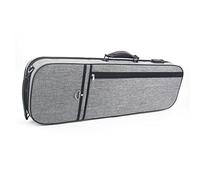MQPALZKD Custodia for violino rettangolare grigia Ampio spazio di archiviazione con igrometro 4/4 accessori for violino