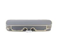 MQPALZKD Custodia for violino rettangolare in compensato e grigio + verde con cintura for violini 4/4 3/4 1/2 1/4 1/8(1/2)