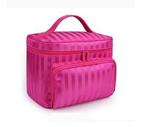MQPALZKD Diamond Lattice Big Bag Cosmetic Bag Ladies Impermeabile Professional Bath Prodotti Lavandosità Necessità Agenzia di viaggi Cosmetici(Striped rose red)