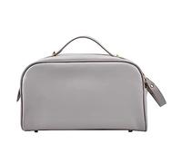 MQPALZKD Doppia cerniera con borsa for il trucco divisorio, custodia for articoli da toeletta portatile in pelle PU
