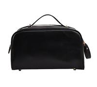 MQPALZKD Doppia cerniera con borsa for il trucco divisorio, custodia for articoli da toeletta portatile in pelle PU