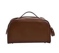 MQPALZKD Doppia cerniera con borsa for il trucco divisorio, custodia for articoli da toeletta portatile in pelle PU