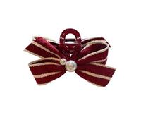 MQPALZKD Fermaglio for Fiocco a Strisce Rosse, Fermaglio for Capelli Grande, Fermaglio for Capelli a Cucchiaio Posteriore, Copricapo con Clip a Forma di squalo
