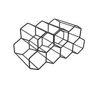 MQPALZKD Metallo A Nido D'ape Del Vino Cremagliera Del Vino Bottiglia Di Stoccaggio Desktop Scaffale For Vino Esagonale 9 Bottiglia Bottiglia Vino Display(3-Pack)