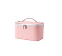 MQPALZKD PU. Borse cosmetiche portatili Casi Casi Grande capacità Borsa di stoccaggio in scatola del Multi-function Box Organizzatore di trucco(Blue,White)