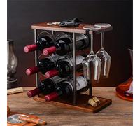 MQPALZKD Scaffale for Bottiglie di Vino in Ferro Battuto in Ferro Europeo Creativo Cereale for Vino Bottiglia di Vino Stoccaggio Rack Pratico Ornamenti