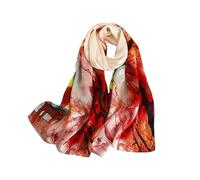 MQPALZKD Silk Ink Painting All-match Scarf Gauze Shawl Scarves Print Floral Pattern Wraps