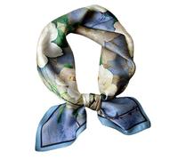 MQPALZKD Temperament Oil Painting Camellia Silk Square Scarf Versatile Scarves Print Floral Pattern Shawl Wraps